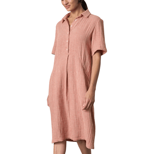 Bibico - Alexa Shirt Dress - Rust Check - Regent Tailoring Salisbury