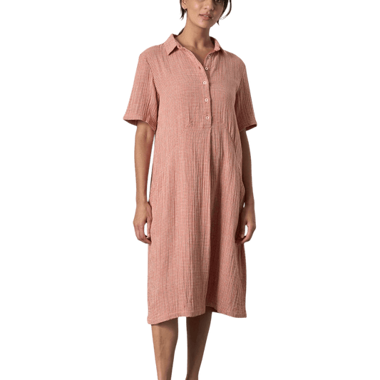 Bibico - Alexa Shirt Dress - Rust Check - Regent Tailoring Salisbury