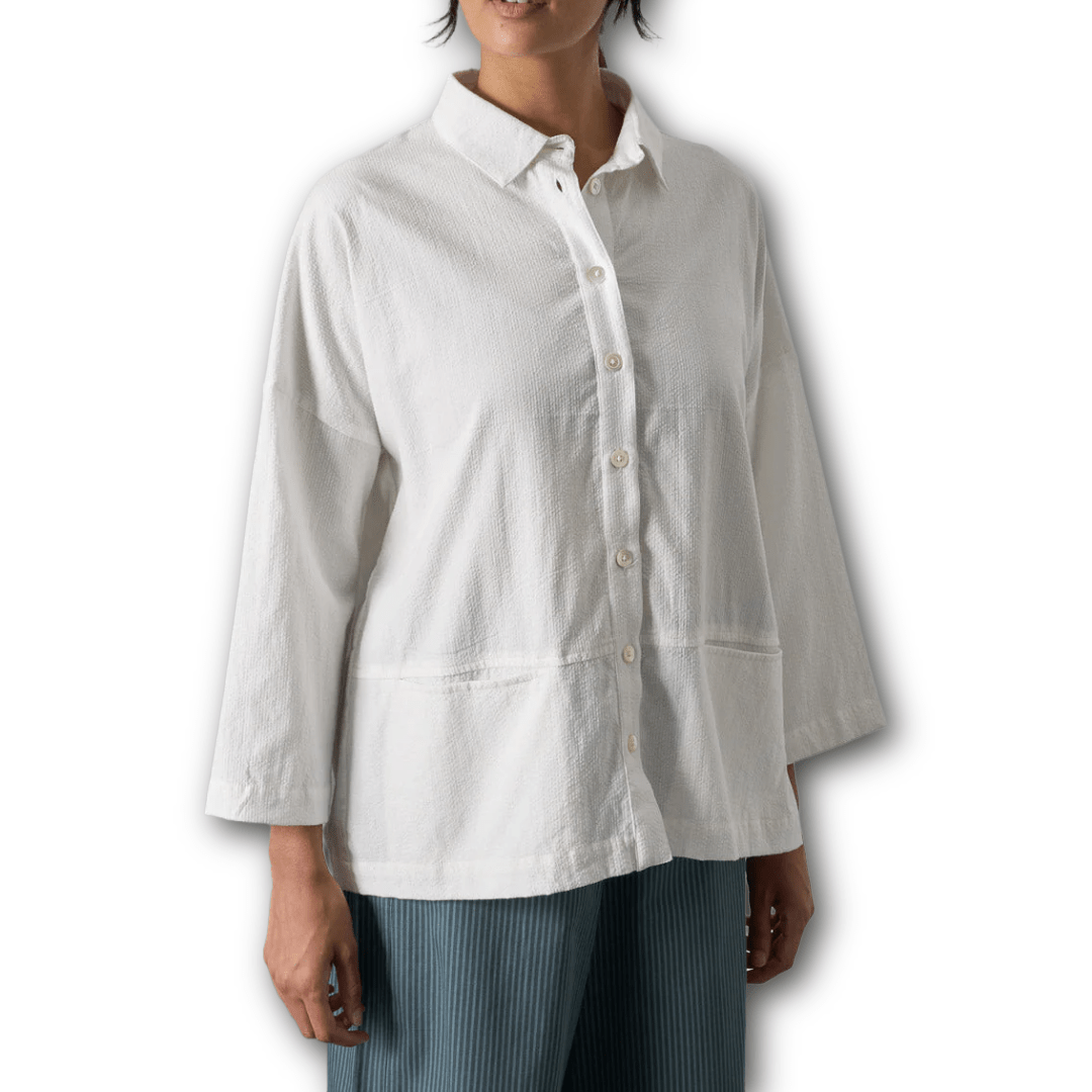 Bibico - Anya Oversized Blouse - White Stripes - Regent Tailoring Salisbury