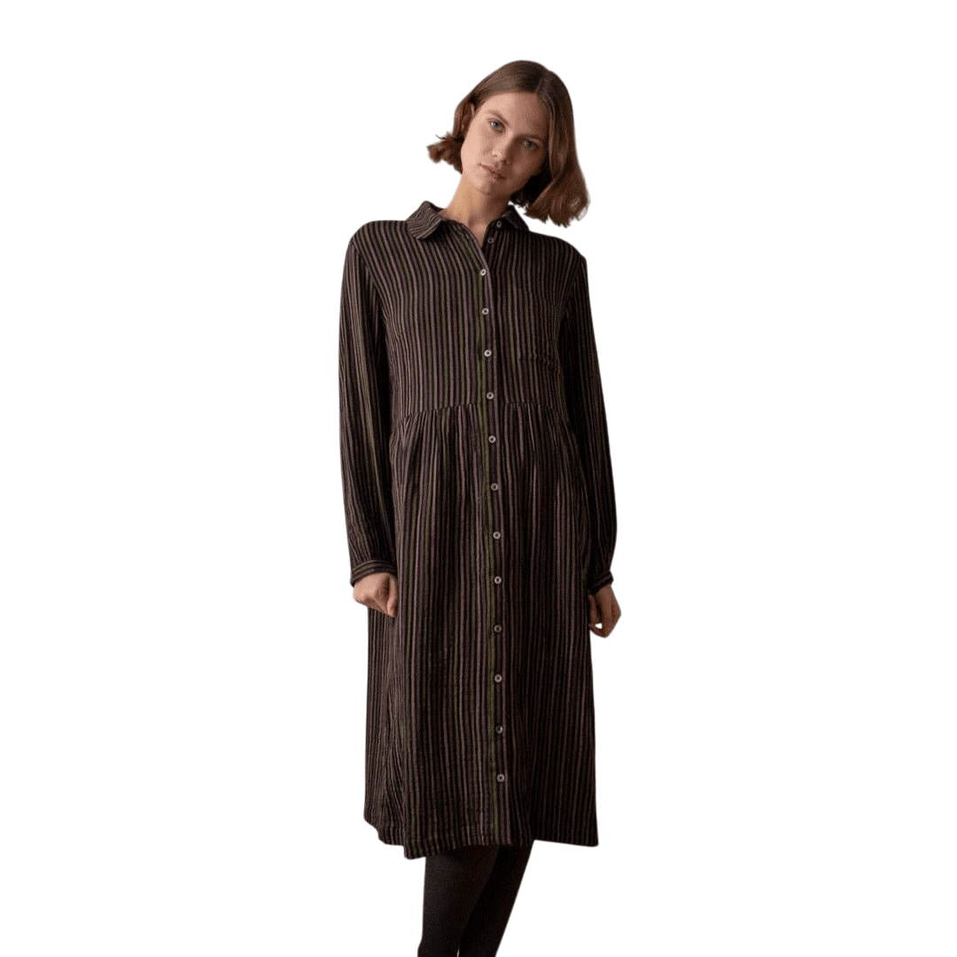 Bibico - Bea Shirt Dress - Double Gauze Stripe - Multicolour - Regent Tailoring Salisbury