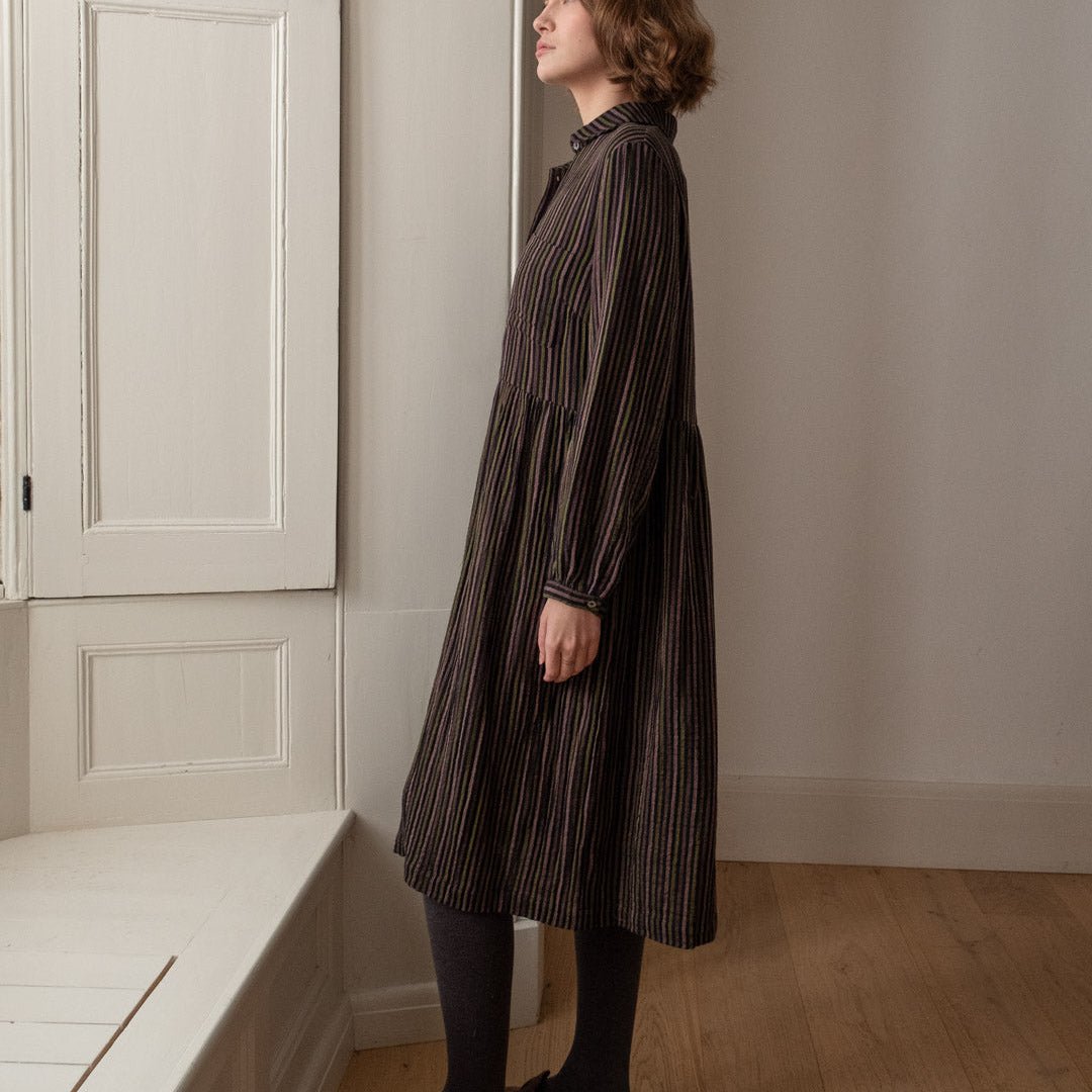Bibico - Bea Shirt Dress - Double Gauze Stripe - Multicolour - Regent Tailoring Salisbury