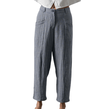 Bibico - Lorren Trousers - Navy Check - Regent Tailoring Salisbury