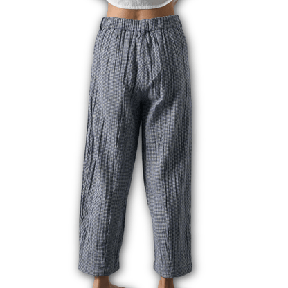 Bibico - Lorren Trousers - Navy Check - Regent Tailoring Salisbury