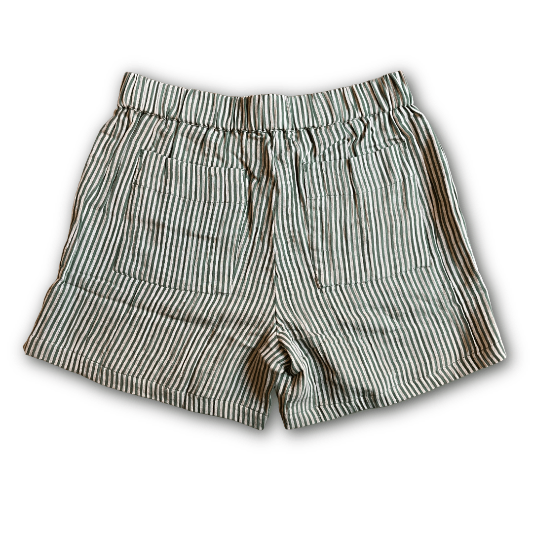 Bibico - Petra Shorts - Green Stripes - Regent Tailoring Salisbury