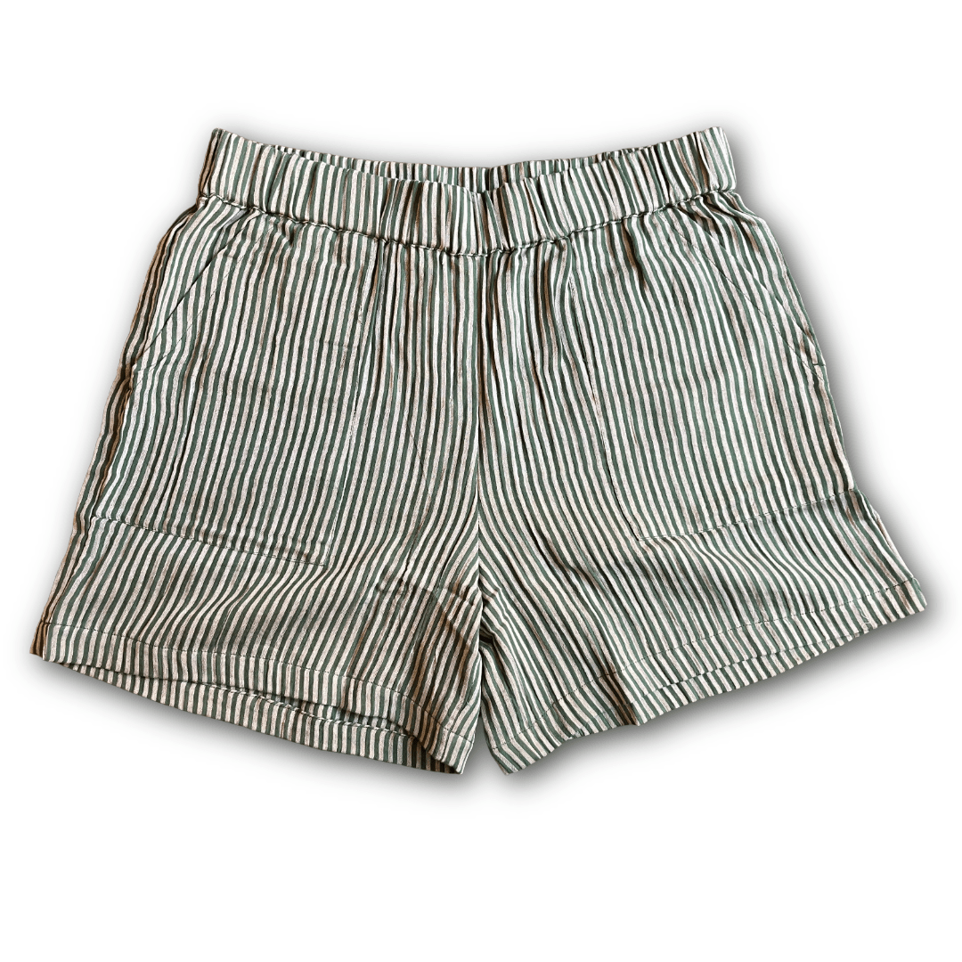 Bibico - Petra Shorts - Green Stripes - Regent Tailoring Salisbury
