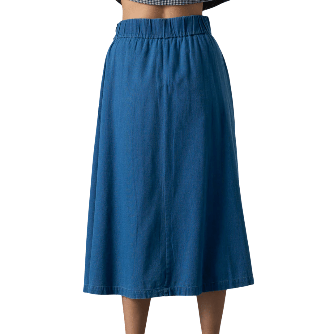 Bibico - Wander Midi Skirt - Textured Denim - Regent Tailoring Salisbury
