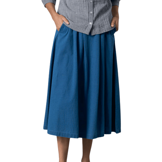 Bibico - Wander Midi Skirt - Textured Denim - Regent Tailoring Salisbury
