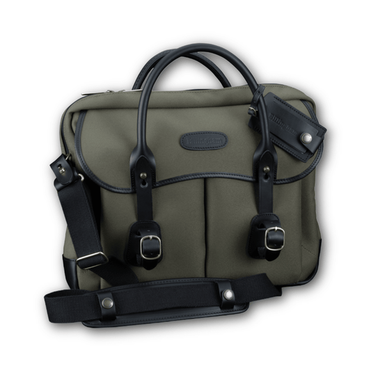 Billingham - Thomas Briefcase - Sage FybreNyte/Black Leather - Regent TailoringBillingham