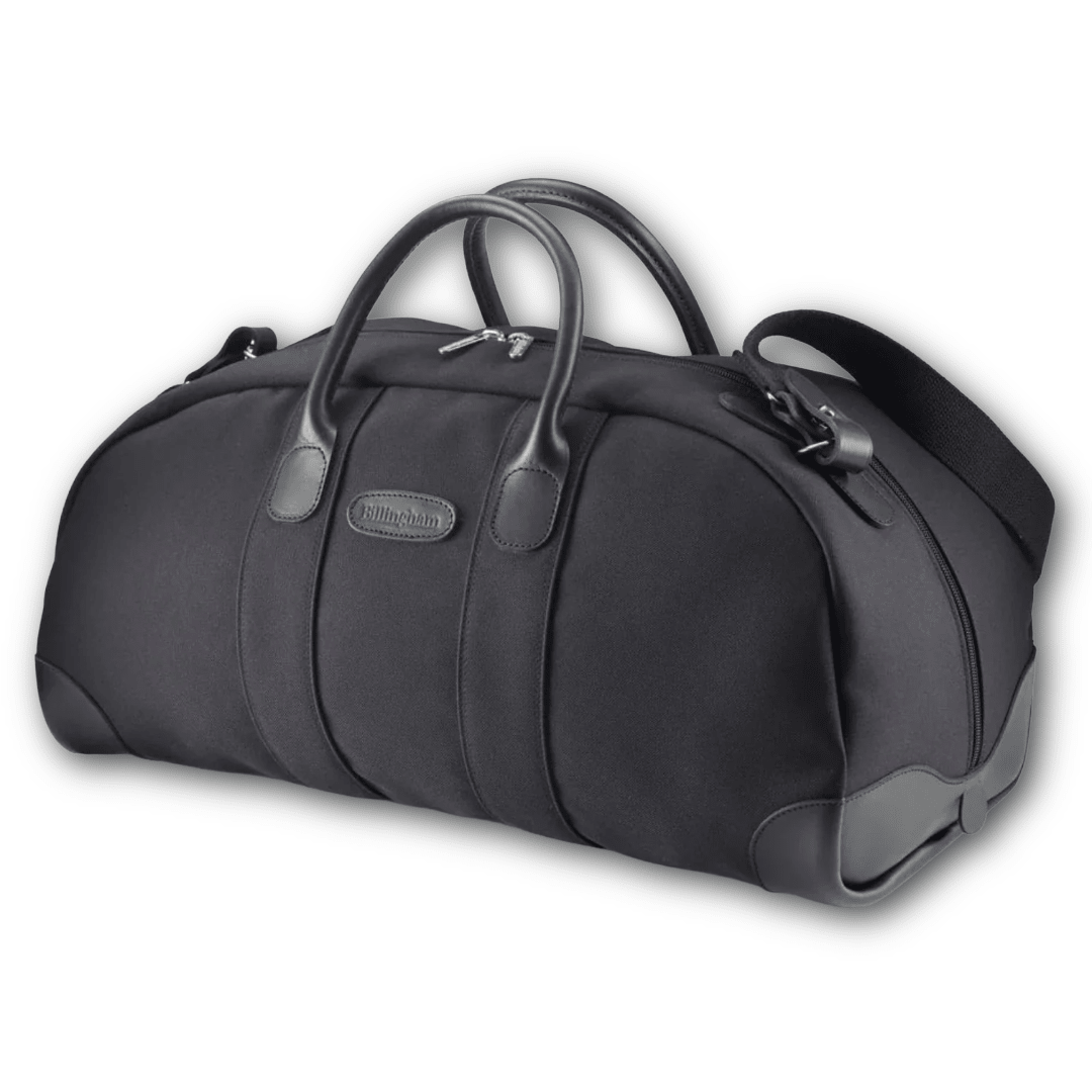 Billingham Weekender Bag - Black FibreNyte / Black Leather (Olive Lining) - Regent TailoringBillingham
