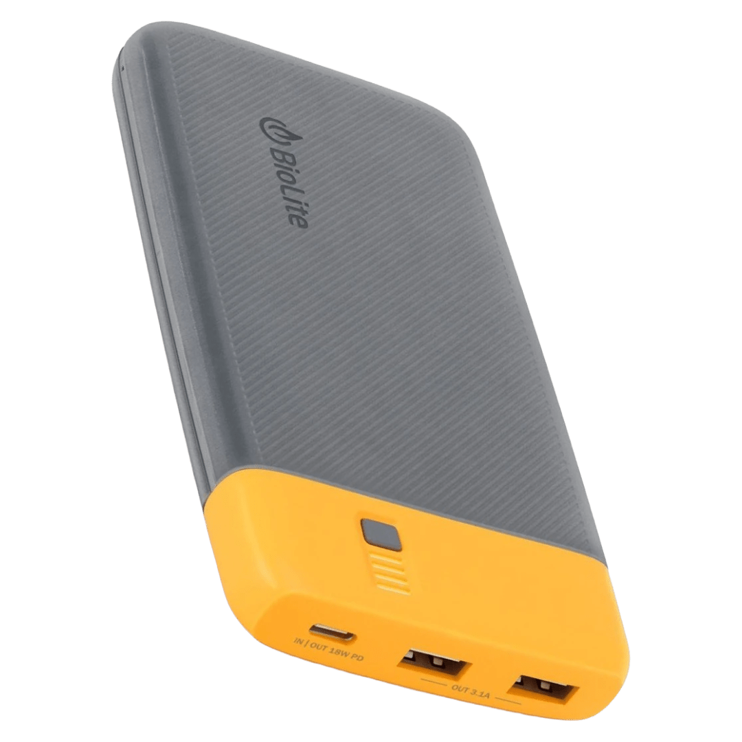 BioLite - Charge 40 USB-C PD Powerbank - Grey/Yellow - Regent Tailoring Salisbury