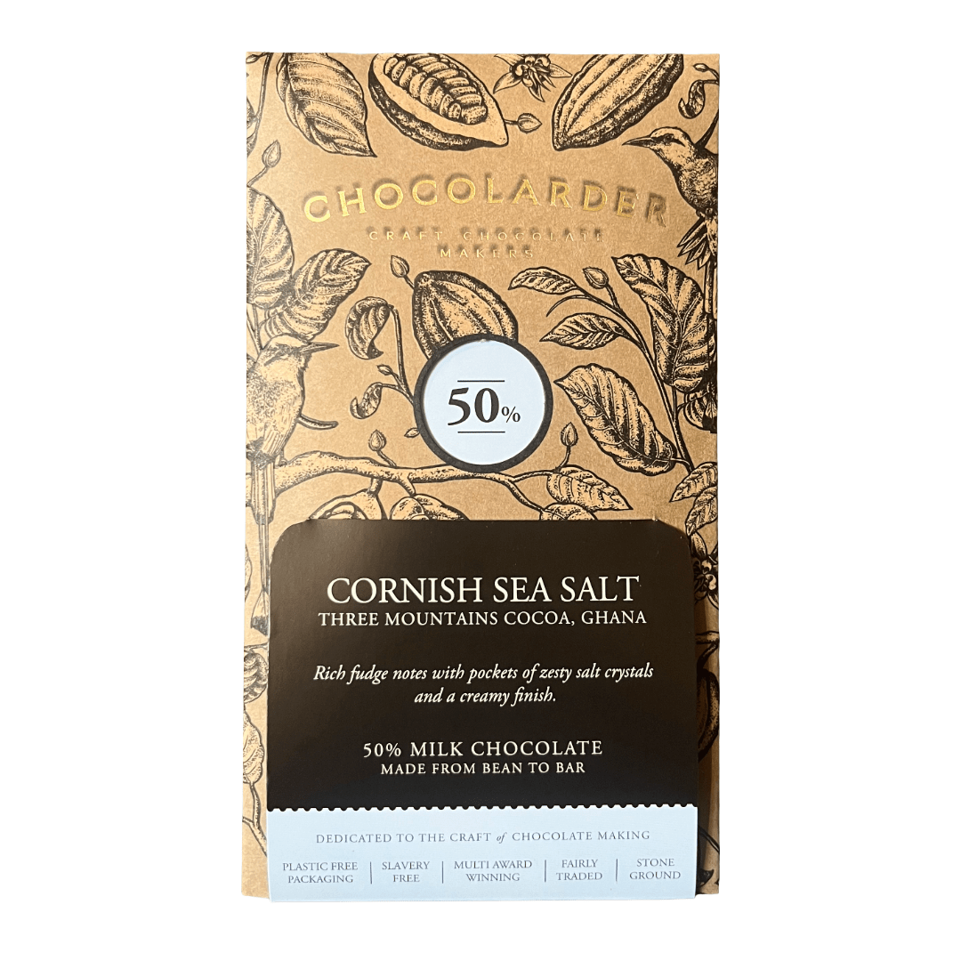 CHOCOLARDER -Cornish Seasalt 50% Milk Chocolate - Regent Tailoring Salisbury