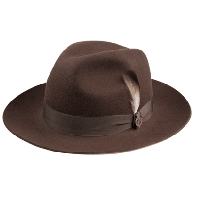 Christy's - Grosvenor Wool Felt Fedora - Brown - Regent TailoringChristys'