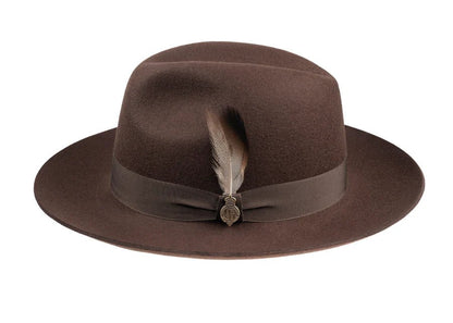Christy's - Grosvenor Wool Felt Fedora - Brown - Regent TailoringChristys'