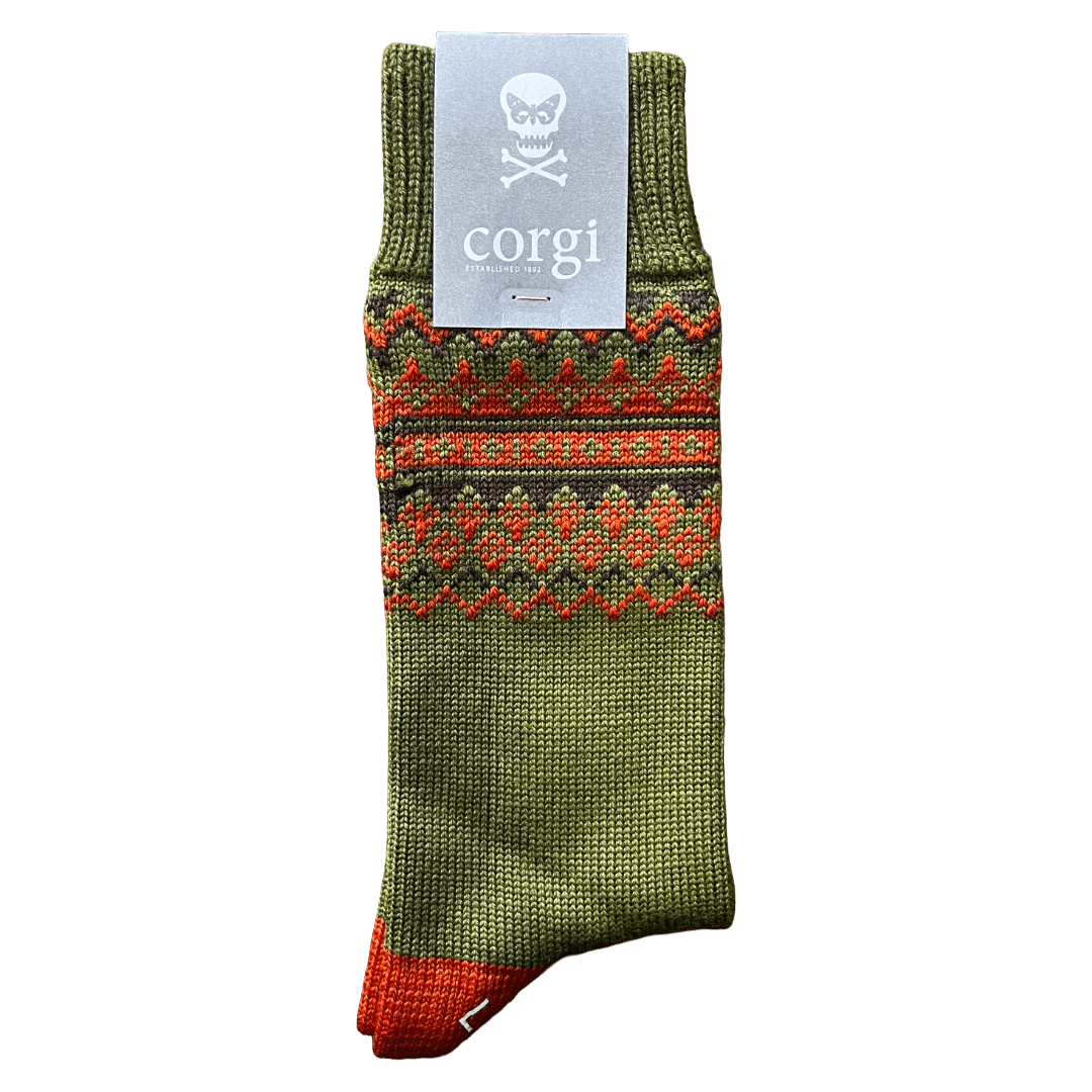 Corgi x Regent - Fair Isle Wool Blend Socks - Regent Tailoring Salisbury