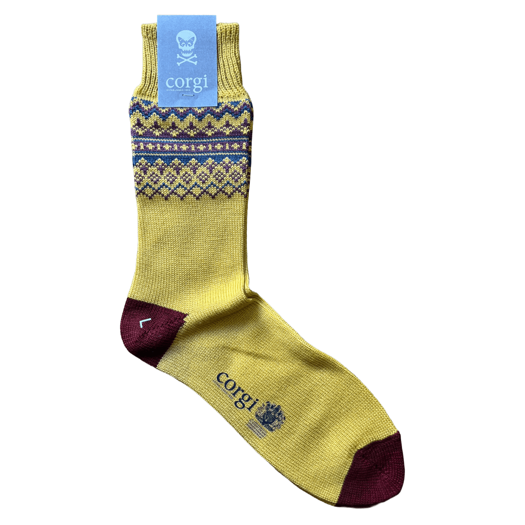 Corgi x Regent - Fair Isle Wool Blend Socks - Regent Tailoring Salisbury