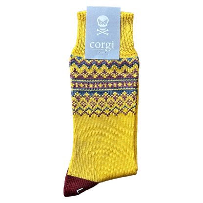 Corgi x Regent - Fair Isle Wool Blend Socks - Regent Tailoring Salisbury