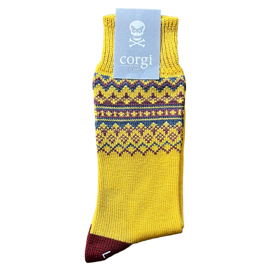 Corgi x Regent - Fair Isle Wool Blend Socks - Regent Tailoring Salisbury