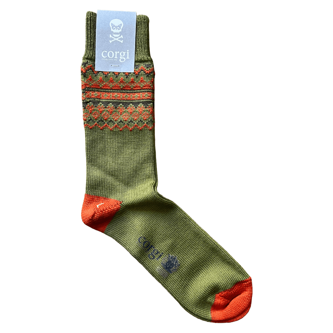 Corgi x Regent - Fair Isle Wool Blend Socks - Regent Tailoring Salisbury