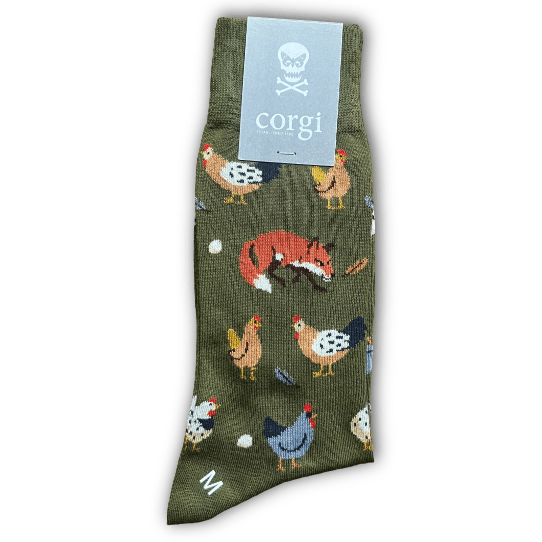 Corgi X Regent - Foxy - Cotton socks - Regent Tailoring Salisbury
