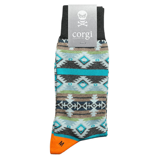 Corgi X Regent - Geometric - Cotton Sock - Regent Tailoring Salisbury
