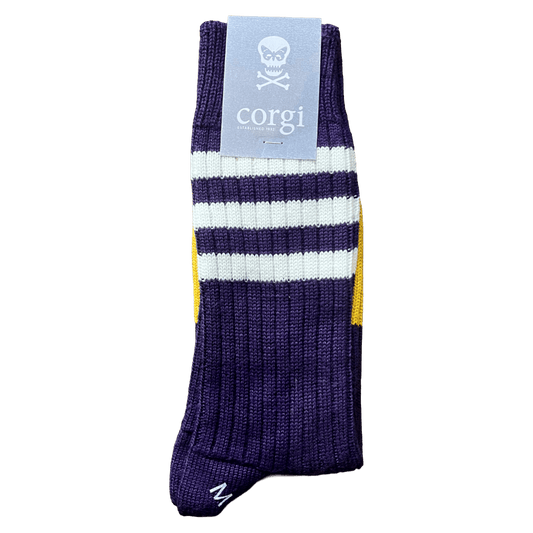 Corgi x Regent - Stripe Wool Socks - Regent Tailoring Salisbury