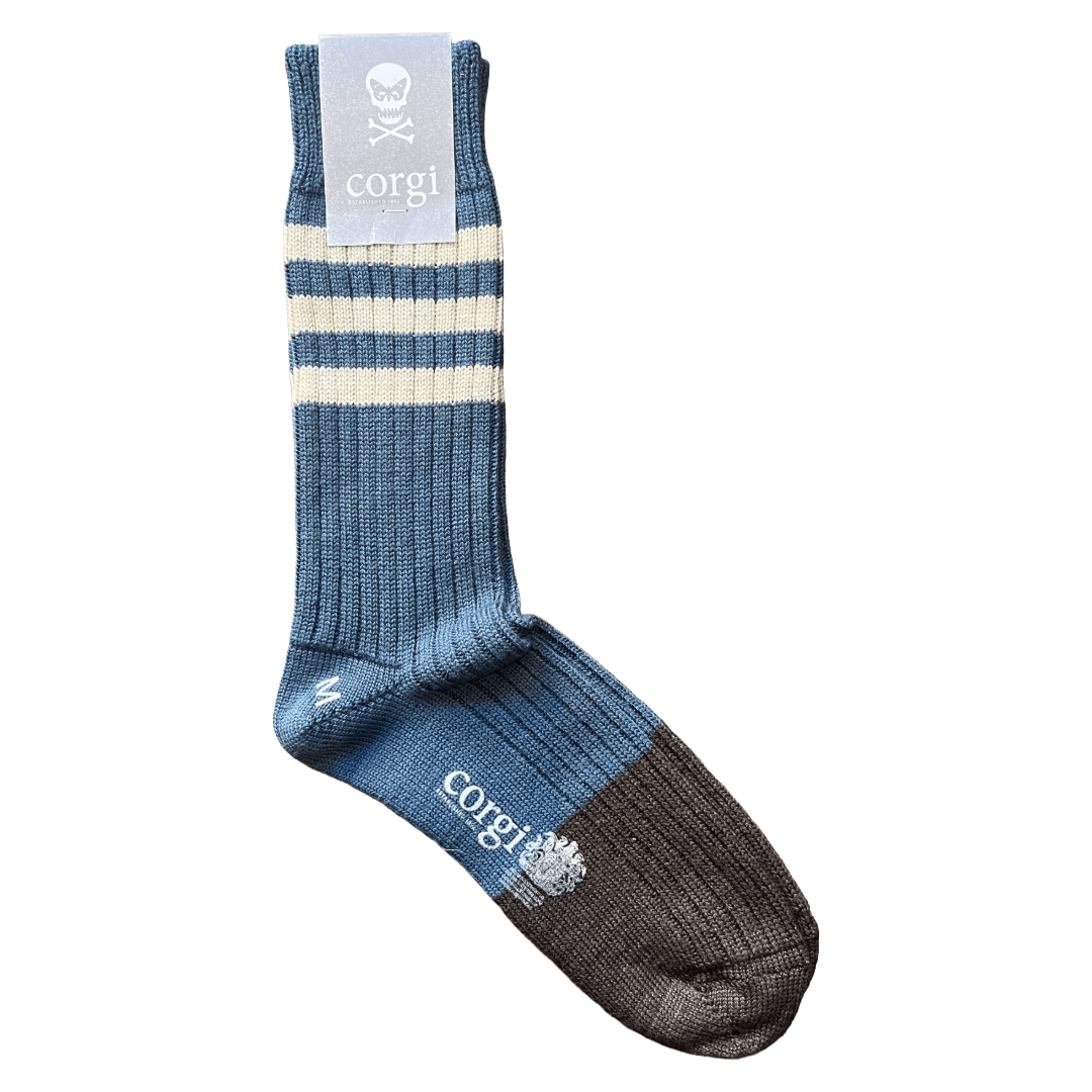 Corgi x Regent - Stripe Wool Socks - Regent Tailoring Salisbury