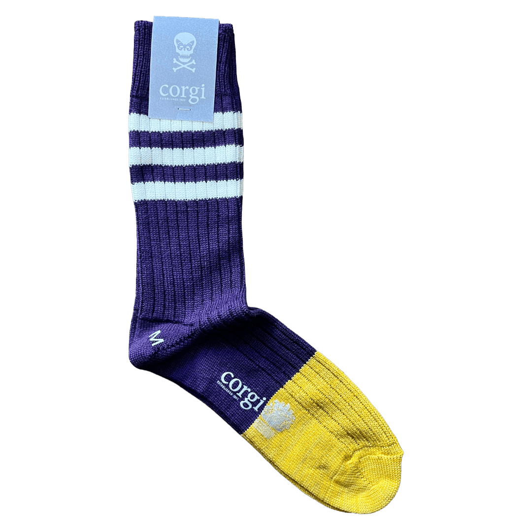 Corgi x Regent - Stripe Wool Socks - Regent Tailoring Salisbury