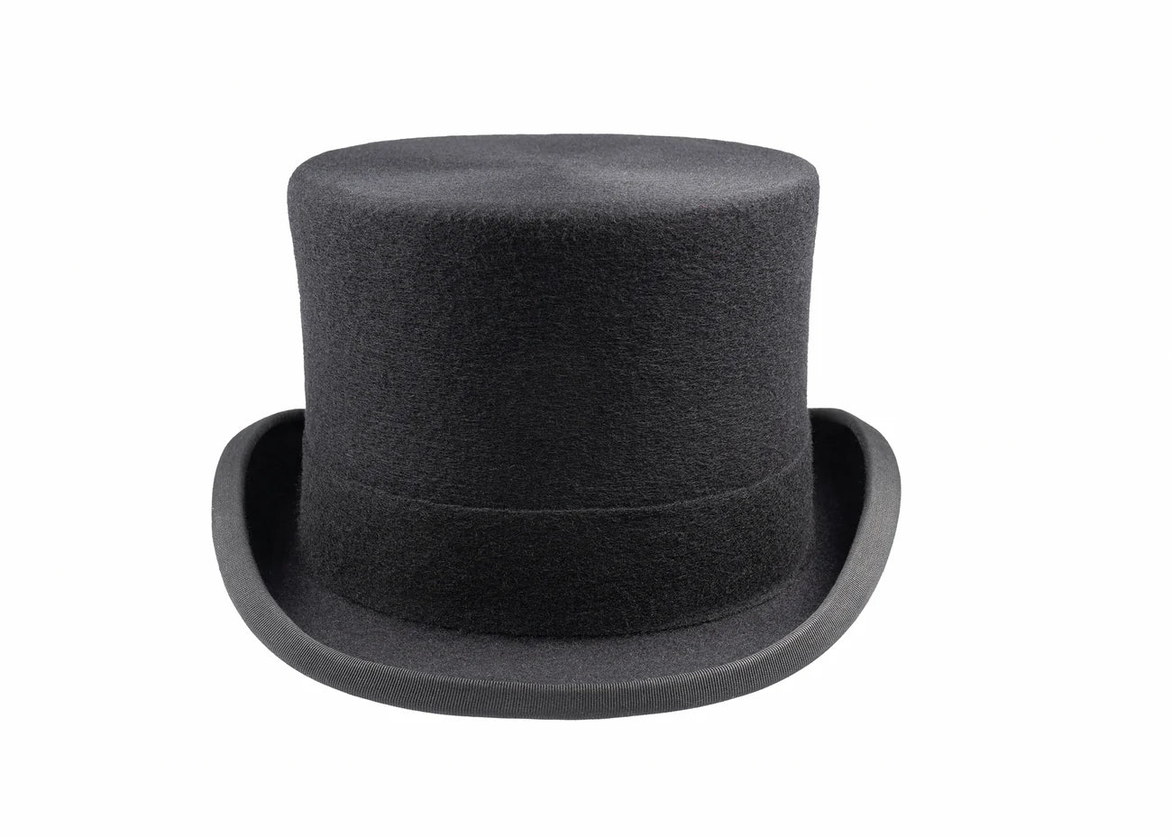 A Christy's felt top hat with black ribbon