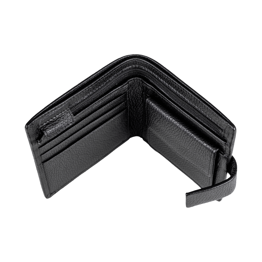 Dents - Aire Pebble Grain Leather Coin Bifold Wallet - Regent Tailoring Salisbury