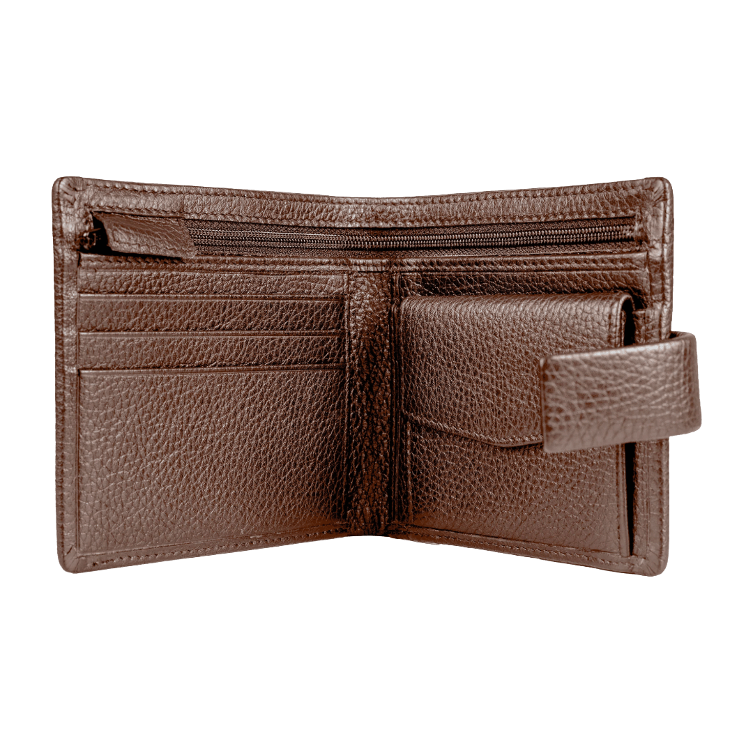 Dents - Aire Pebble Grain Leather Coin Bifold Wallet - Regent Tailoring Salisbury