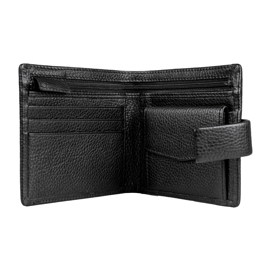 Dents - Aire Pebble Grain Leather Coin Bifold Wallet - Regent Tailoring Salisbury