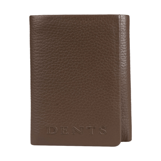 Dents - Aire Pebble Grain Leather Trifold Wallet - Chocolate - Regent Tailoring Salisbury