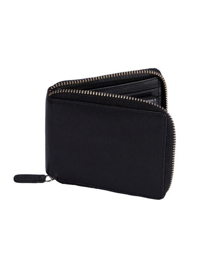 DENTS - Avon Zip Wallet - Black Leather - Regent TailoringDents