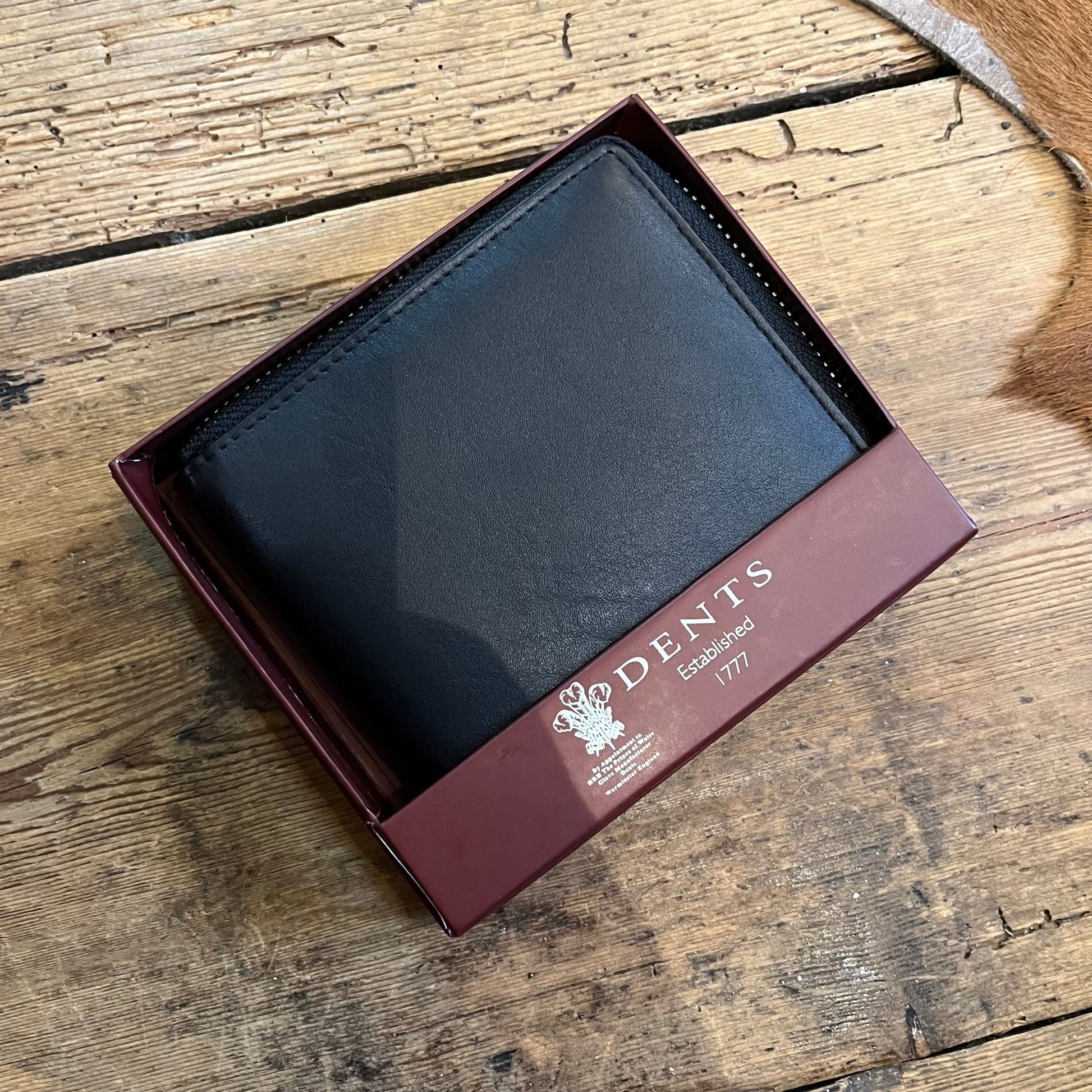 DENTS - Avon Zip Wallet - Black Leather - Regent TailoringDents