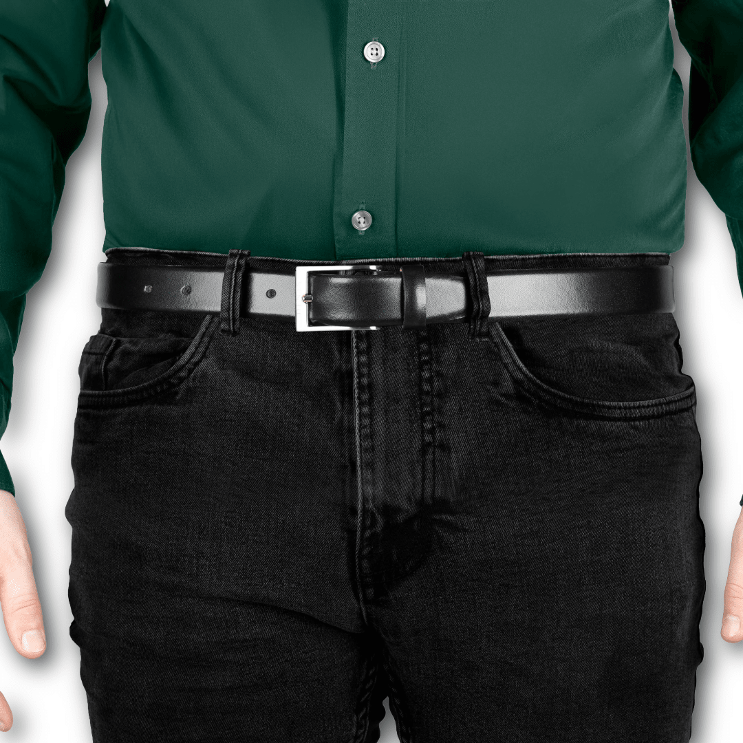 DENTS - Heritage Lined Full-Grain Leather Belt - Black - Regent Tailoring Salisbury