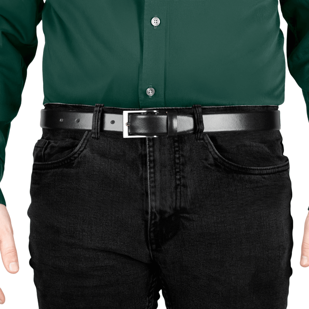 DENTS - Heritage Lined Full-Grain Leather Belt - Black - Regent Tailoring Salisbury