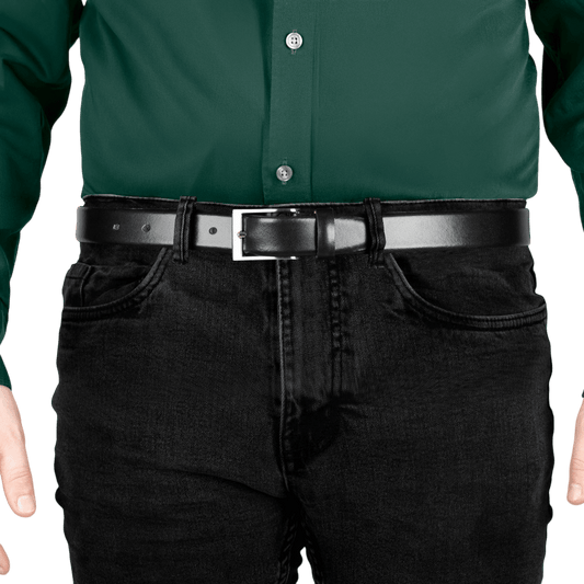 DENTS - Heritage Lined Full-Grain Leather Belt - Black - Regent Tailoring Salisbury