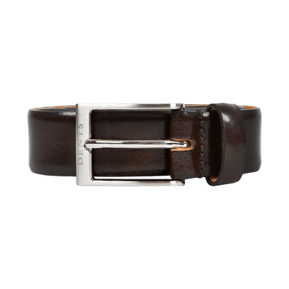 DENTS - Heritage Lined Full-Grain Leather Belt - Dark Brown - Regent Tailoring Salisbury