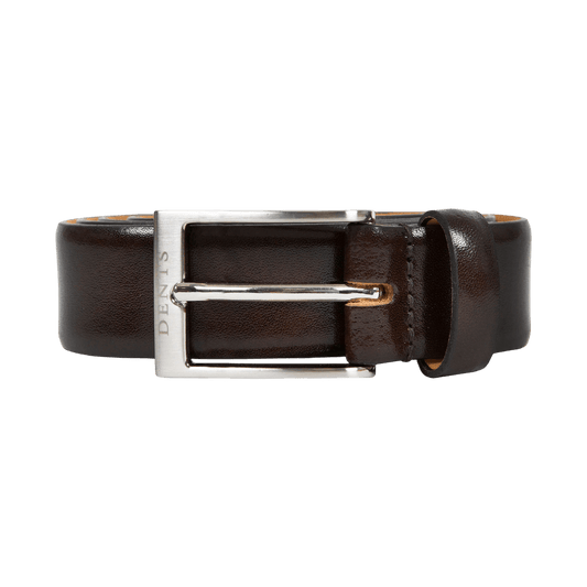 DENTS - Heritage Lined Full-Grain Leather Belt - Dark Brown - Regent Tailoring Salisbury