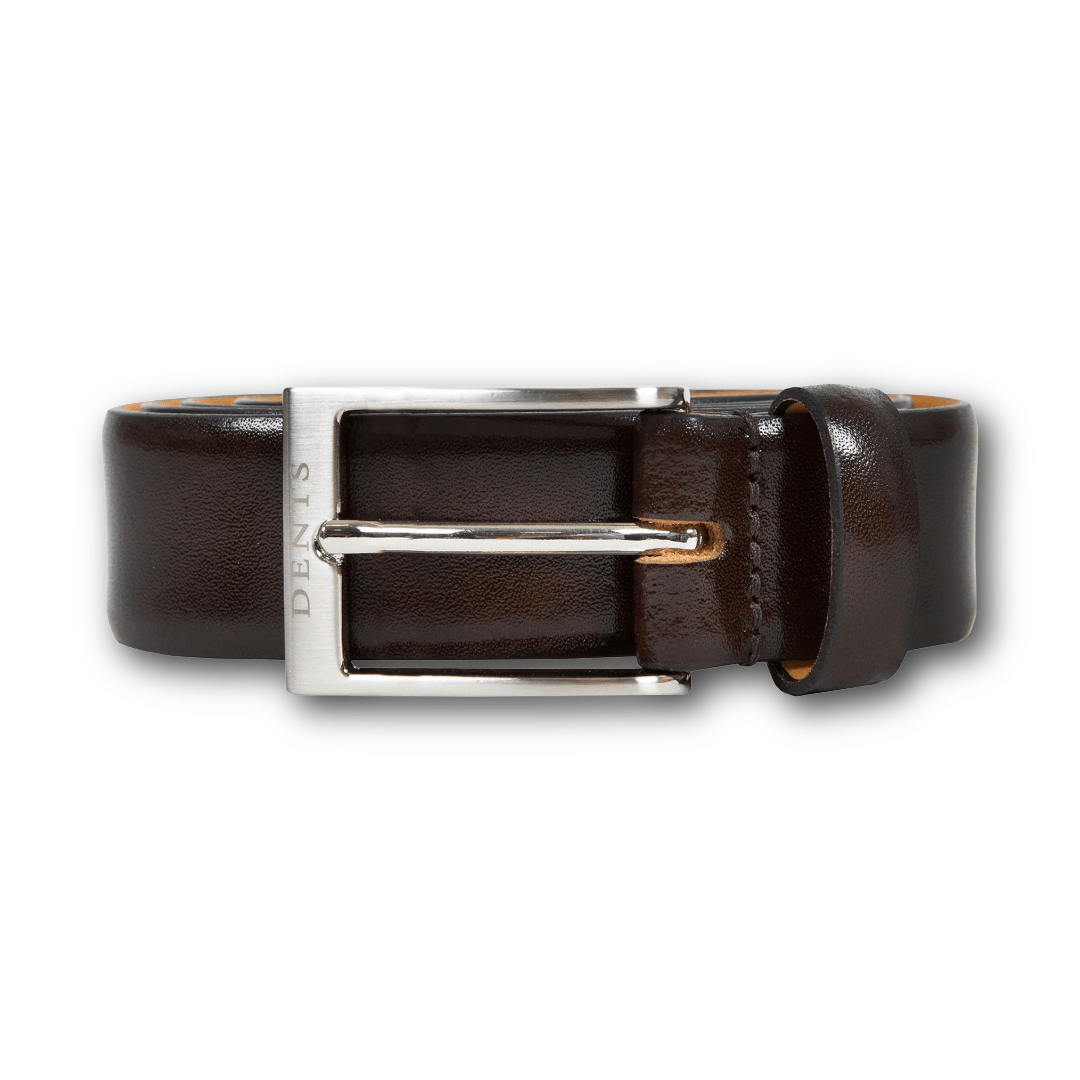 DENTS - Heritage Lined Full-Grain Leather Belt - Dark Brown - Regent Tailoring Salisbury