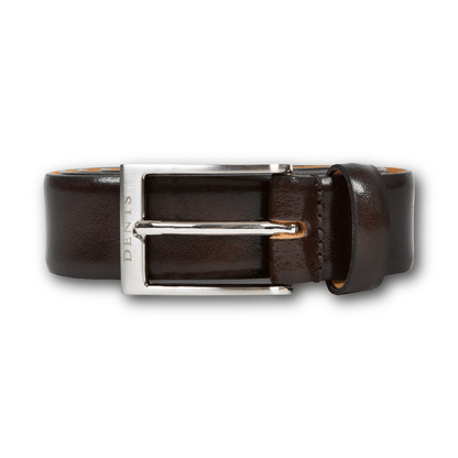 DENTS - Heritage Lined Full-Grain Leather Belt - Dark Brown - Regent Tailoring Salisbury