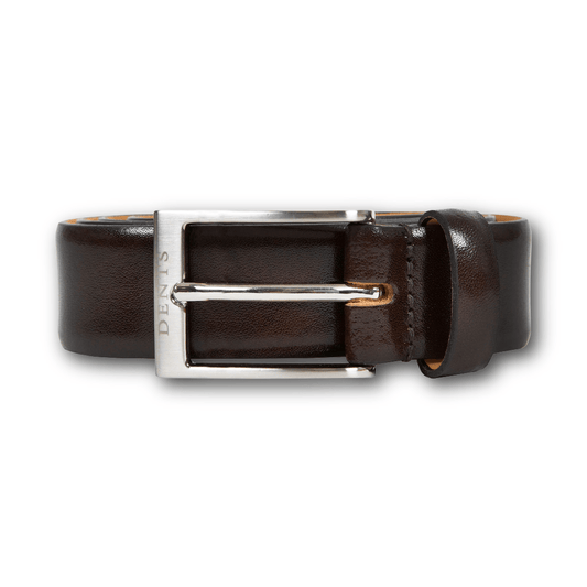 DENTS - Heritage Lined Full-Grain Leather Belt - Dark Brown - Regent TailoringDents