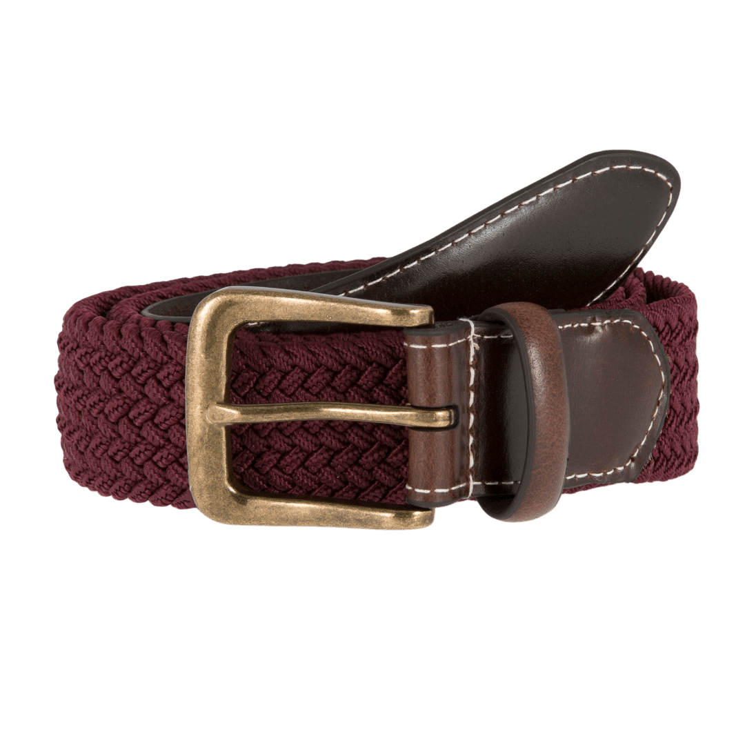 DENTS - Woven Stretch Belt - Burgundy - Regent Tailoring Salisbury