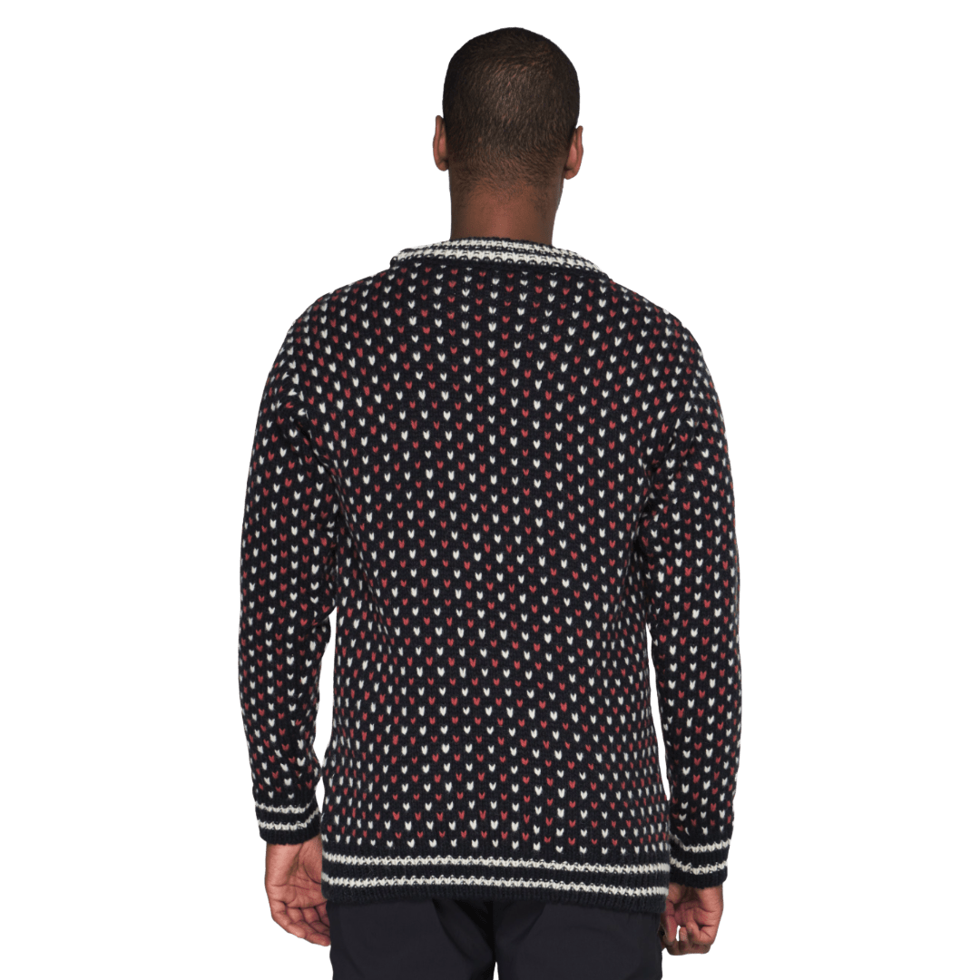 Devold - Nordsjø Two-Tone Wool Sweater - Ink - Regent Tailoring Salisbury