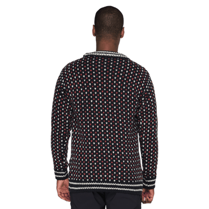 Devold - Nordsjø Two-Tone Wool Sweater - Ink - Regent Tailoring Salisbury