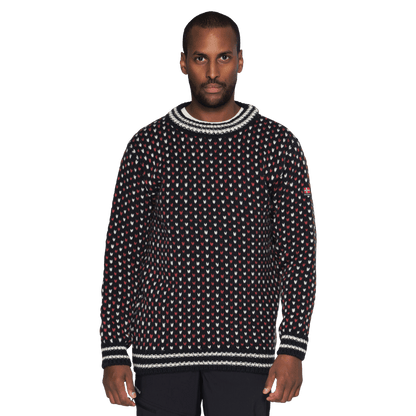 Devold - Nordsjø Two-Tone Wool Sweater - Ink - Regent Tailoring Salisbury