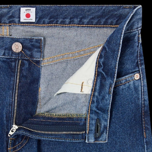 EDWIN - 12.5oz Regular Tapered Jean - Blue Mid Used - Regent Tailoring Salisbury