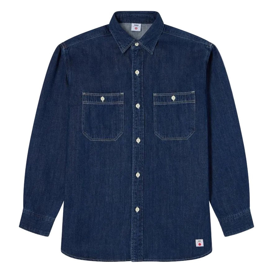 Edwin - Denim Work Shirt - Blue Dark Used - Regent TailoringEdwin
