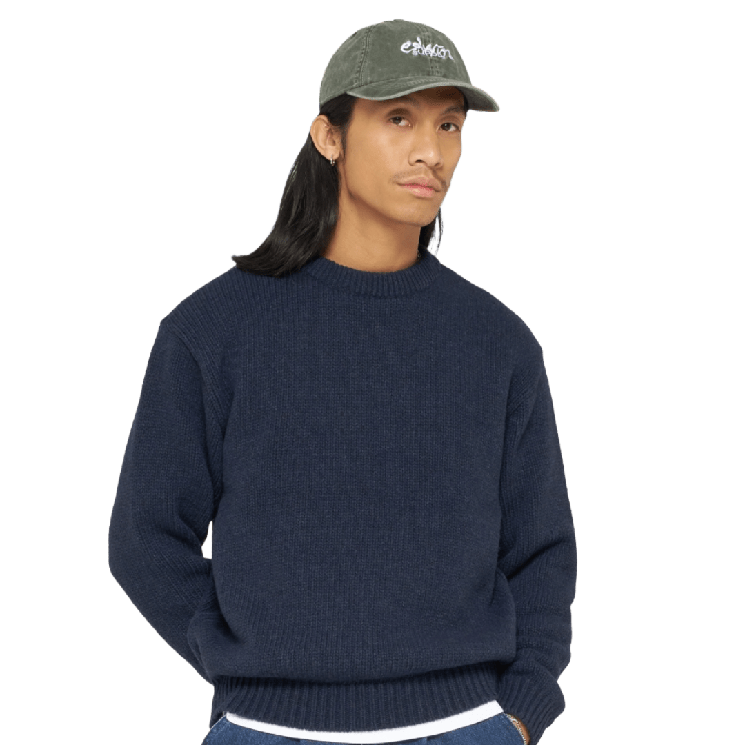 Edwin - Ellis Hibiki Sweater – Navy / Pink - Regent Tailoring Salisbury