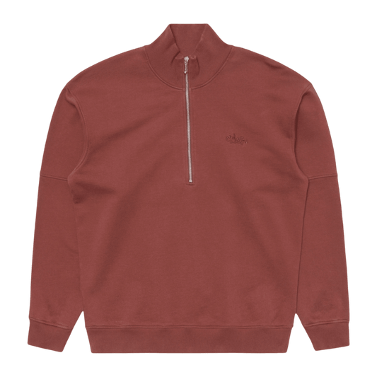 Edwin - Koji Half Zip Sweat - Rum Raisin - Regent Tailoring Salisbury